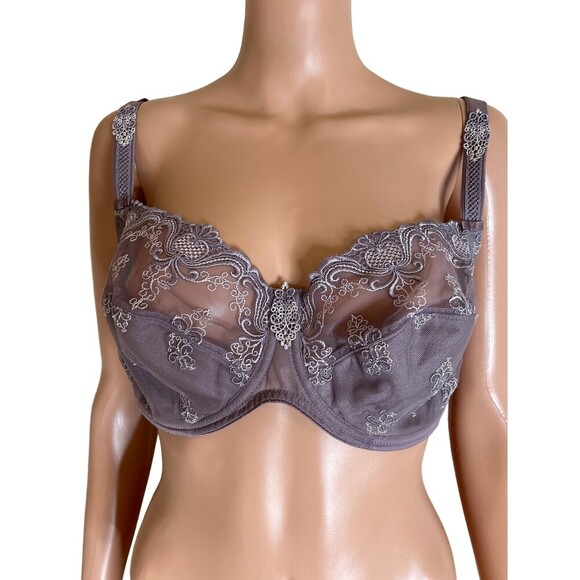 Contourelle Other - Conturelle Bra 38 E dusty purple underwire no padding lace